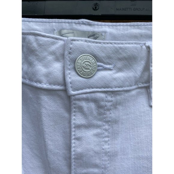 NWT Nordstrom Seven7 White Denim Capri Skinny Jean - Picture 3 of 4